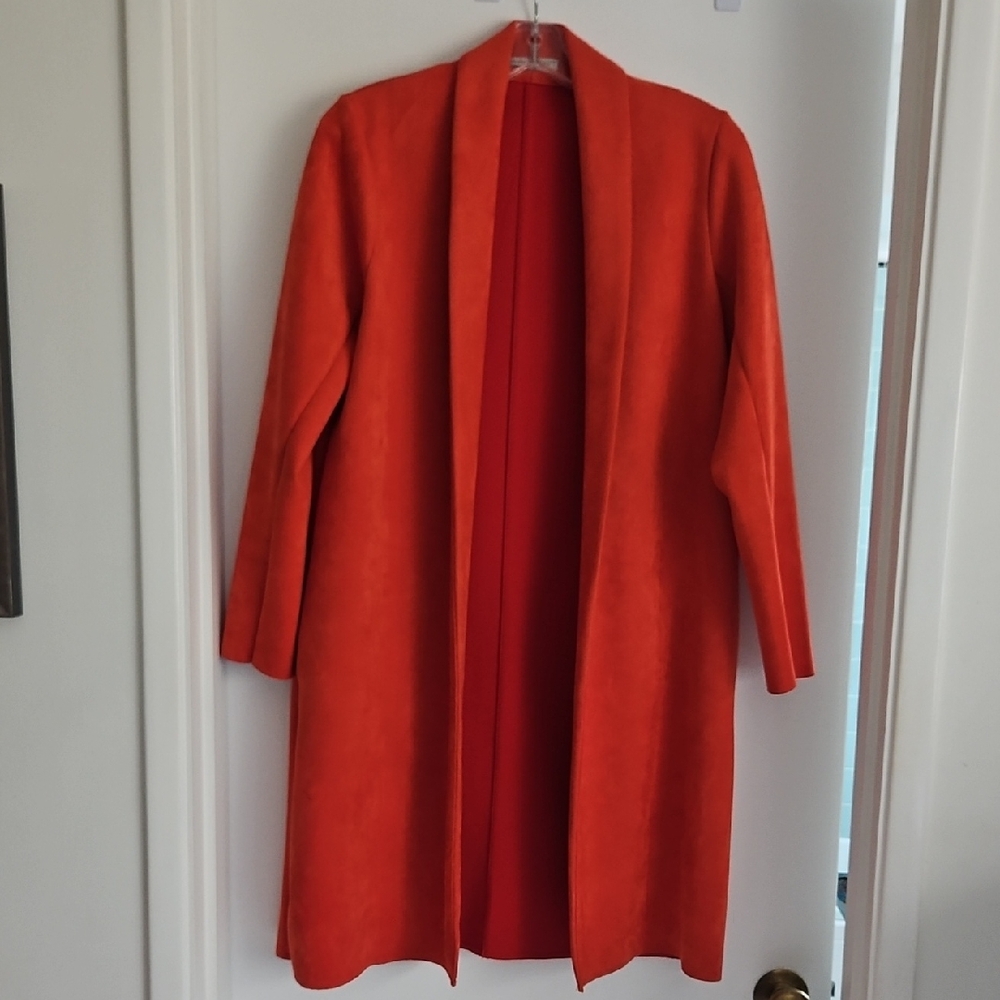 Zara faux suede coat